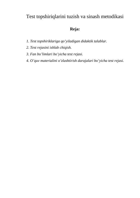Testing reading comprehension in English as a foreign language