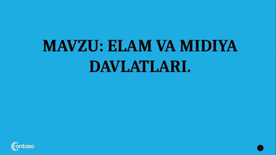 ELAM VA MIDIYA DAVLATLARI