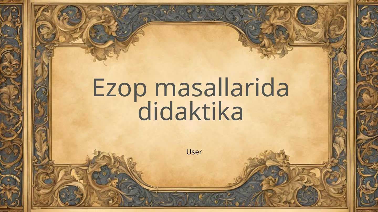 Ezop masallarida didaktika