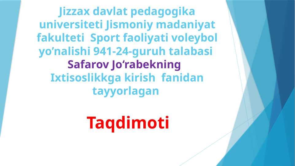Voleybolchilar tayyorlash jarayoni