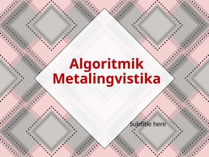 Algoritmik Metalingvistika
