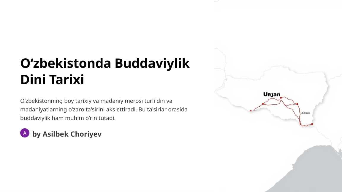 Oʻzbekistonda Buddaviylik Dini Tarixi