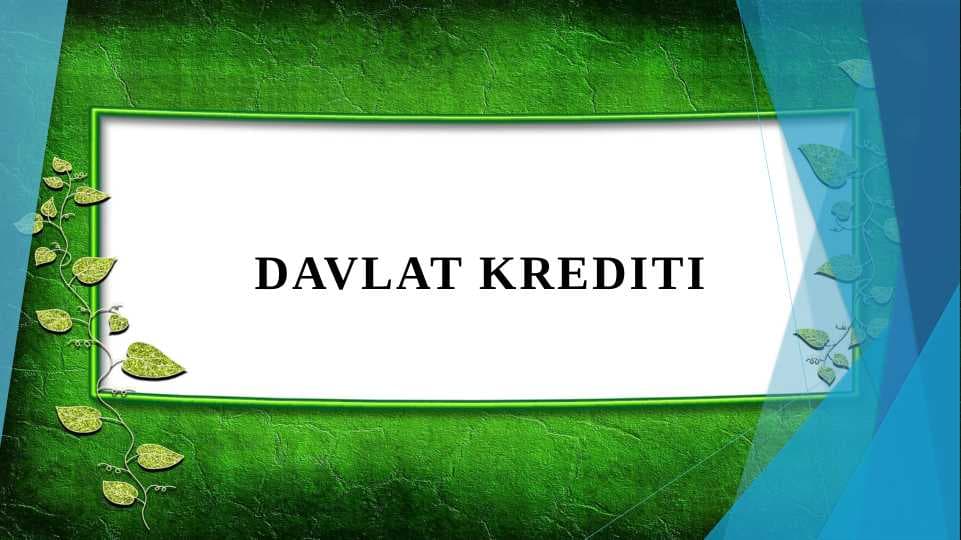 Davlat krediti