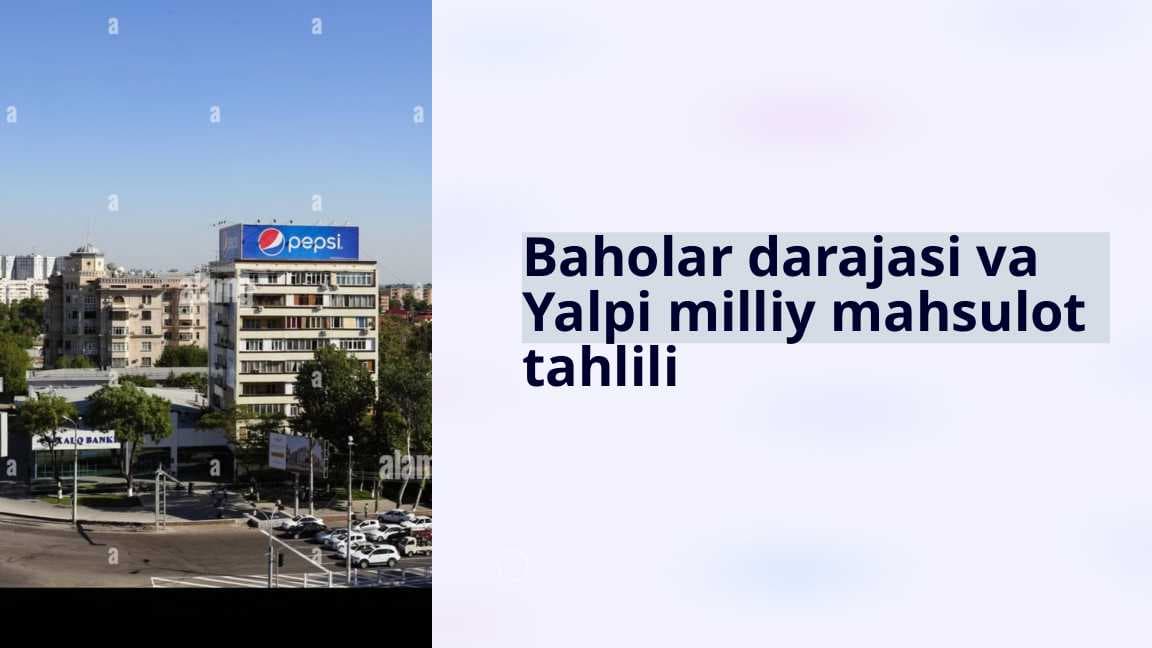 Baholar darajasi va Yalpi milliy mahsulot tahlili