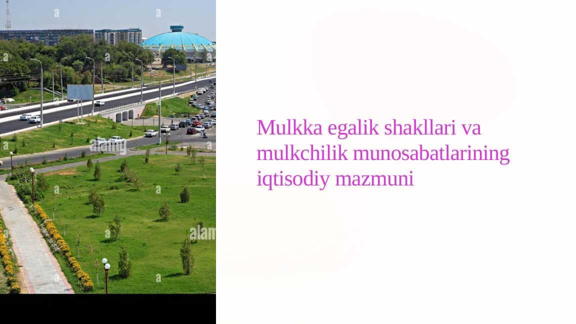 Mulkka egalik shakllari va mulkchilik munosabatlarining iqtisodiy mazmuni2