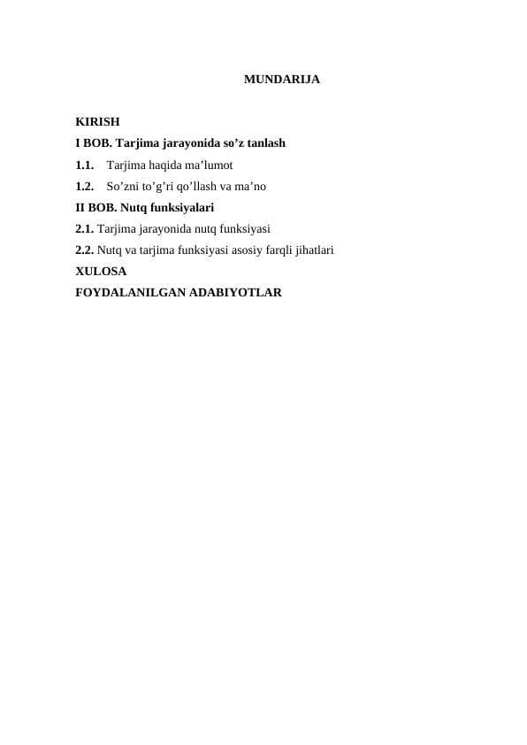 NUTQ FUNKSIYALARI VA TARJIMA
