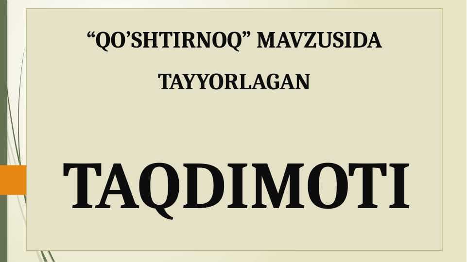 QO’SHTIRNOQ