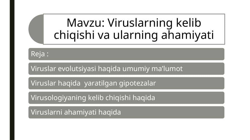Viruslarning kelib chiqishi va ularning ahamiyati