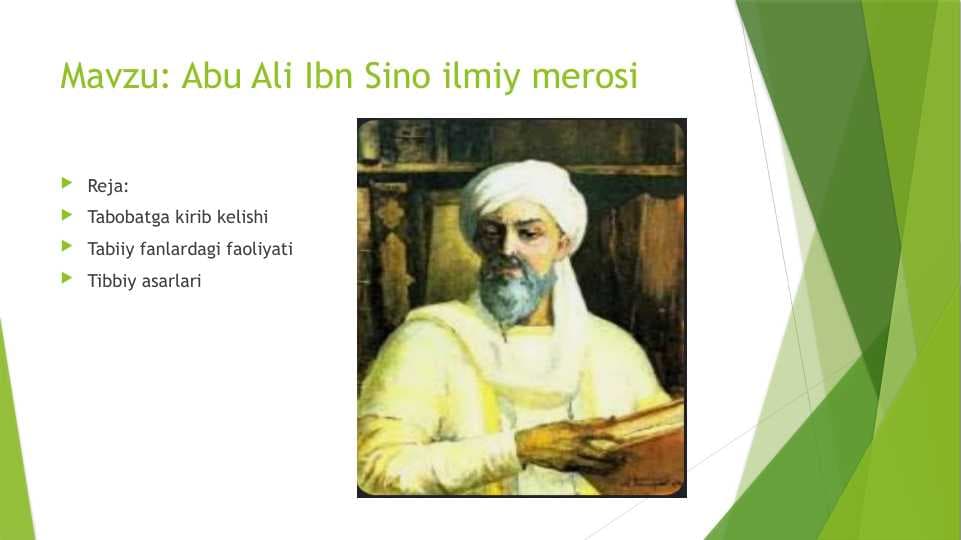 Abu Ali Ibn Sino ilmiy merosi