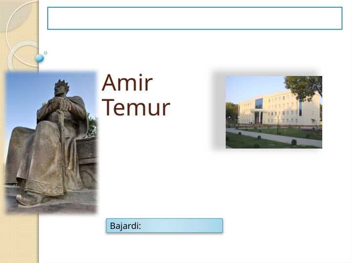Amir     Temur