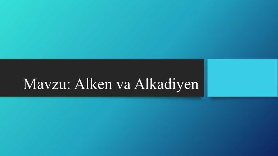 Alken va Alkadiyen