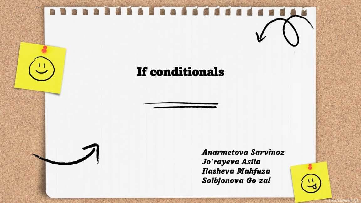 If conditionals