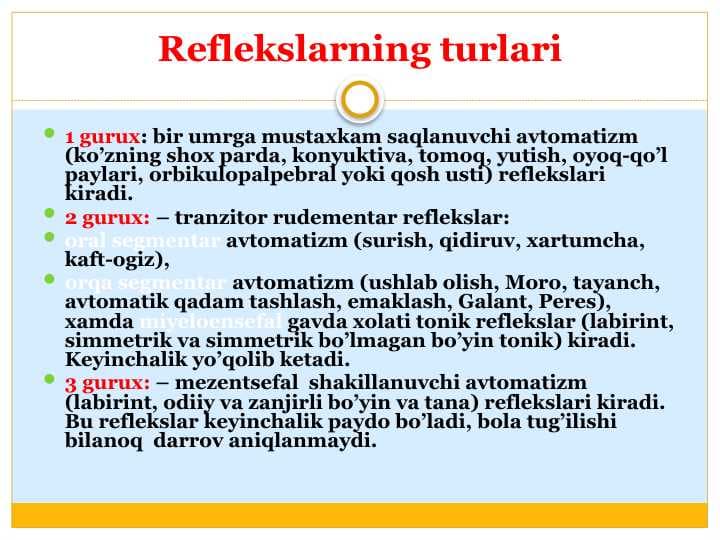 Chaqaloqlar reflekslari  Чакалоклар рефлекслари рефлексы ребенка