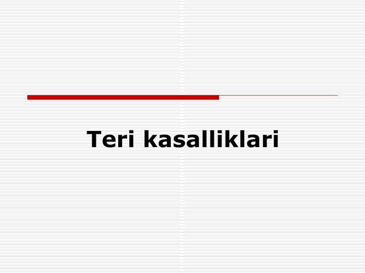 Teri kasalliklari