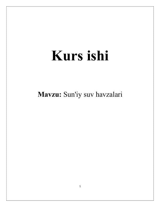 Sun'iy suv havzalari