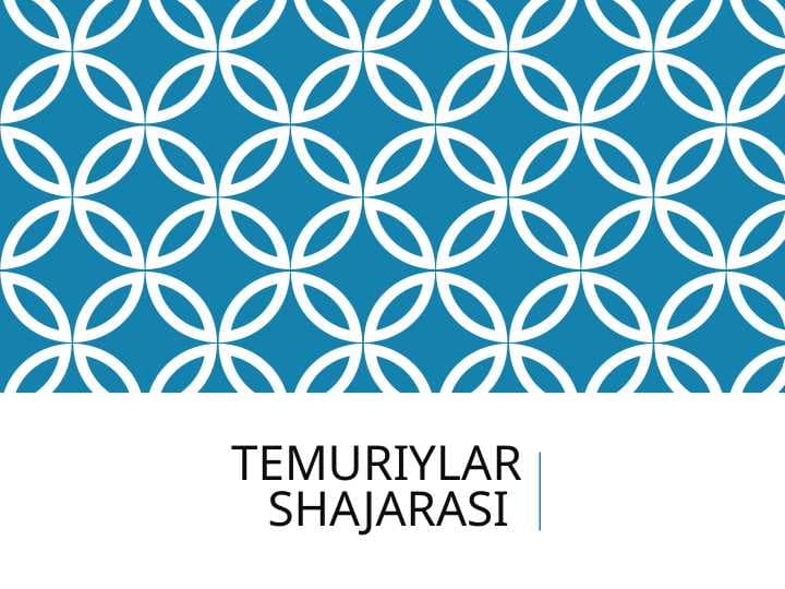 Temuriylar shajarasi