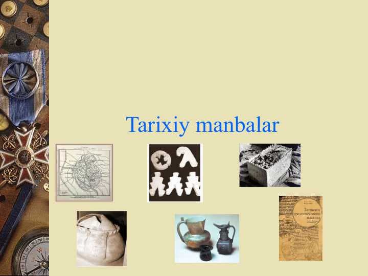 Tarixiy manbalar