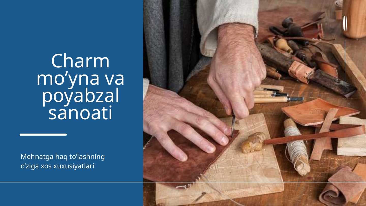 Charm mo’yna va poyabzal sanoati