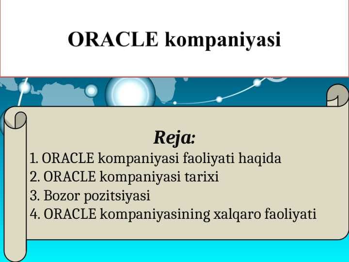 ORACLE kompaniyasi