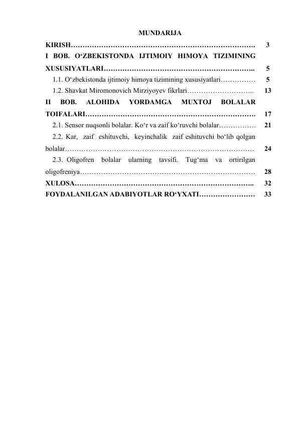 O‘ZBEKISTONDA IJTIMOIY HIMOYA TIZIMINING XUSUSIYATLARI