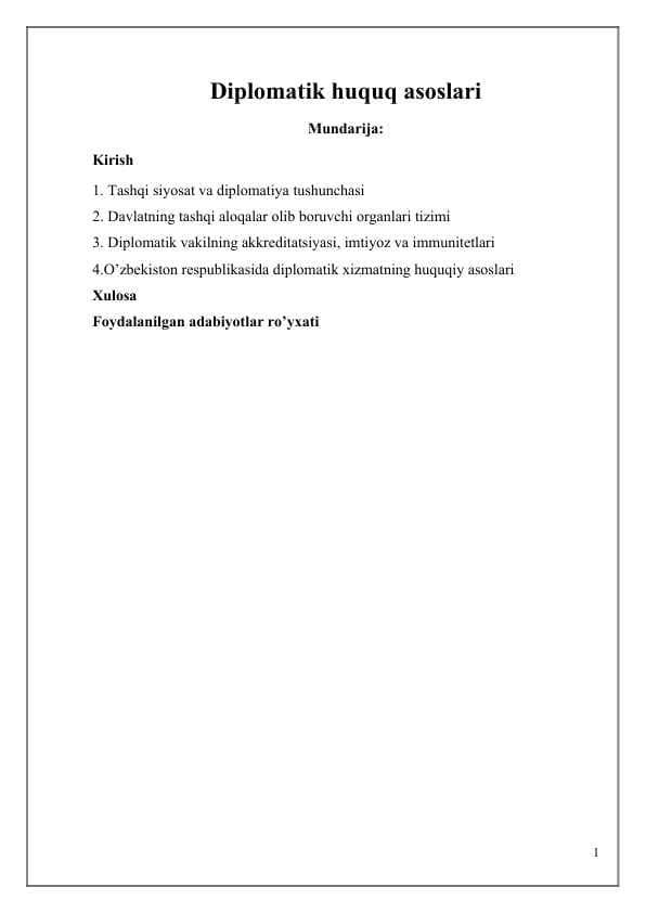 Diplomatik huquq asoslari