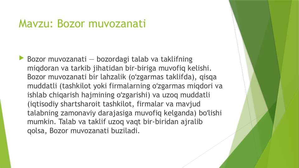 Bozor muvozanati