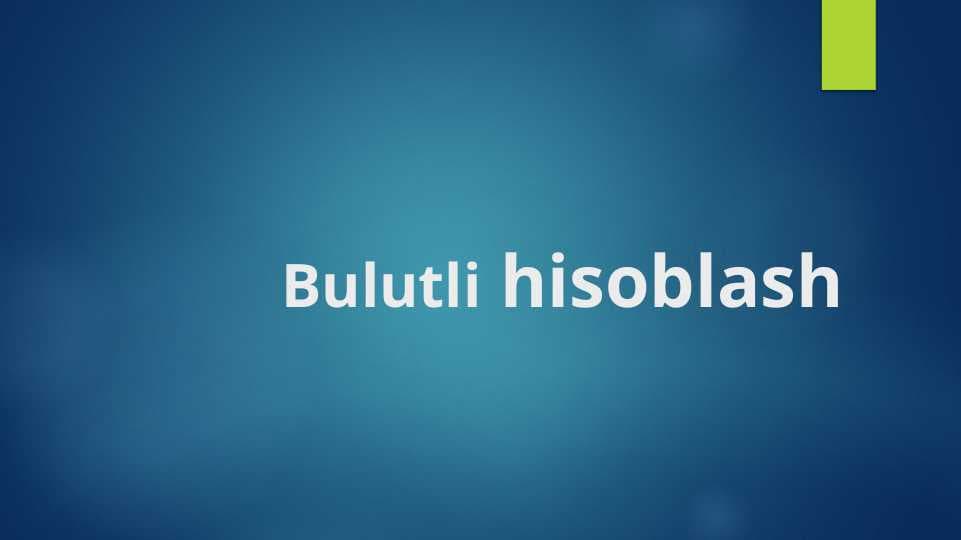 Bulutli hisoblash