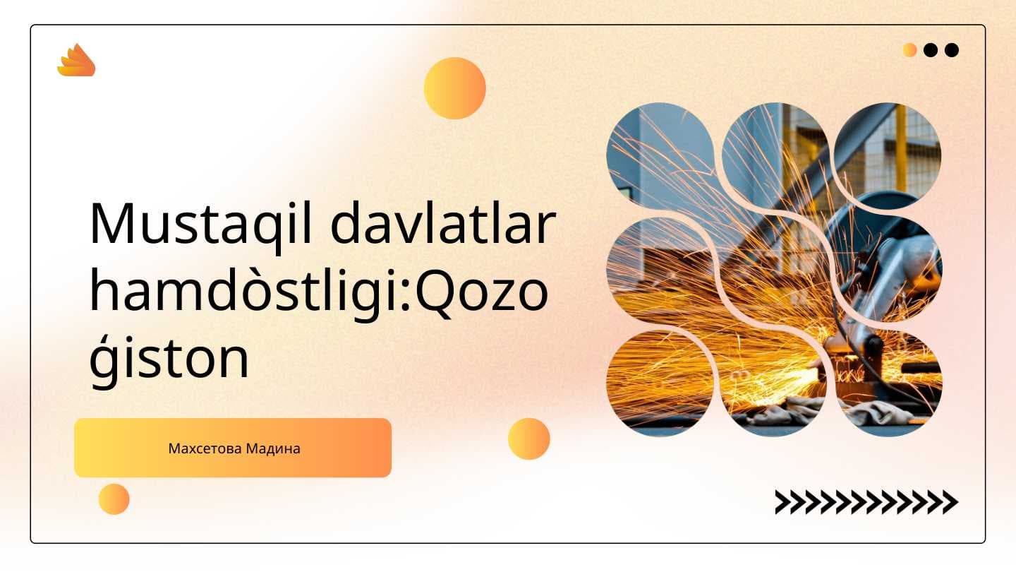 Mustaqil davlatlar hamdo'stligi : Qozog'iston iqtisodiyoti