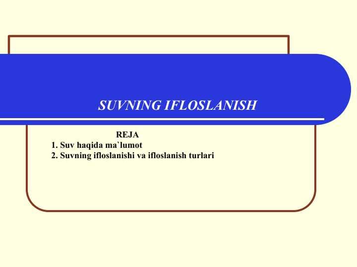 SUVNING IFLOSLANISH