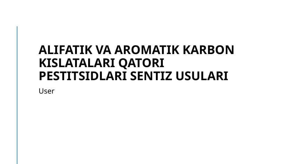 Alifatik va aromatik karbon kislotalar qatori pistitsidlar