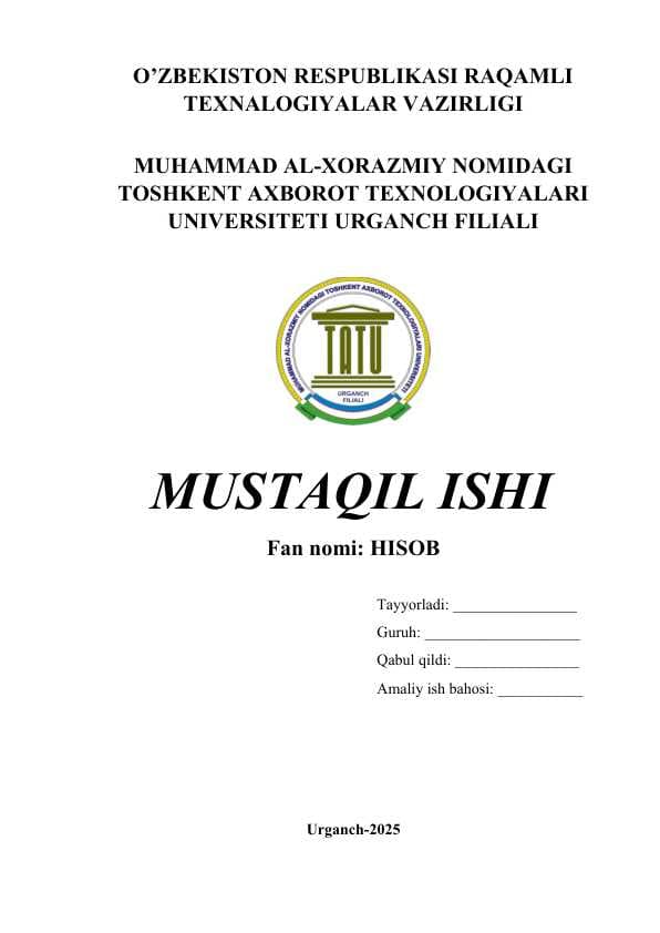 Mexanik tizimlardagi tebranishlar tahlilda Furye qatorlarining qoʻllanilishi