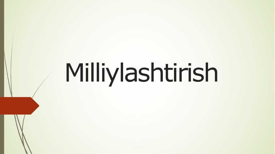 Milliylashtirish