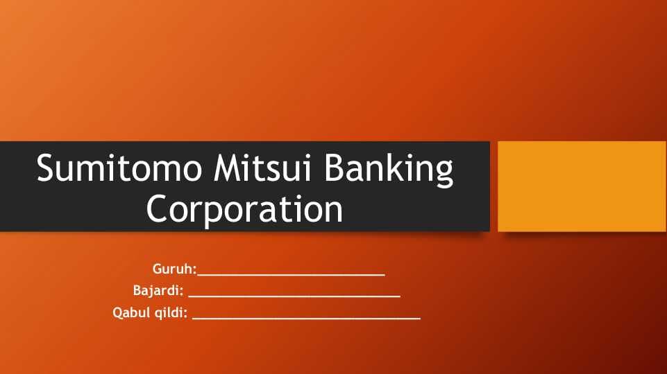 Sumitomo Mitsui Banking Corporation
