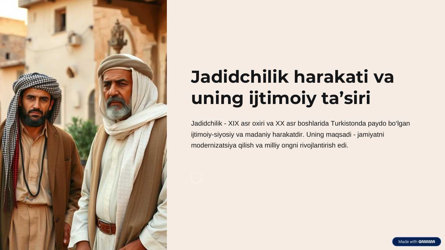 Jadidchilik harakati va uning ijtimoiy ta'siri