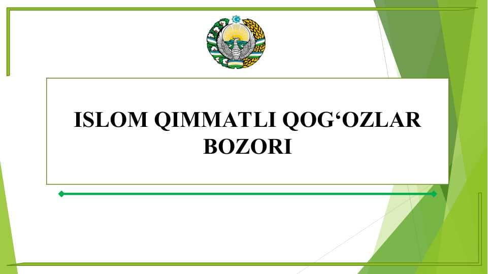 ISLOM QIMMATLI QOG‘OZLAR BOZORI
