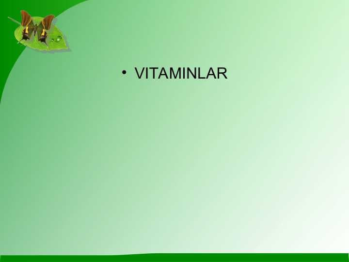 VITAMINLAR