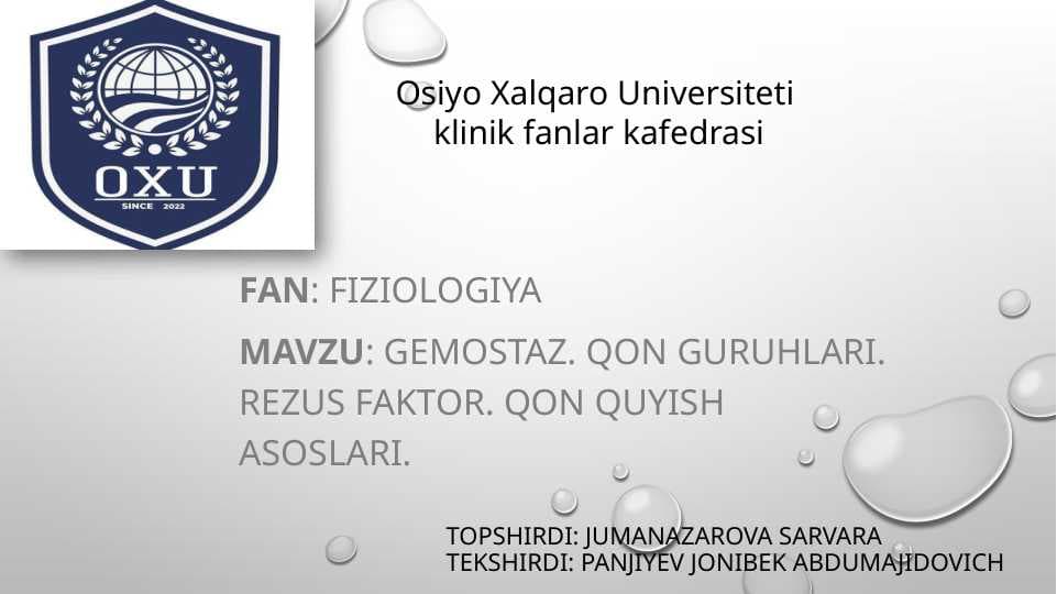 Gemostaz
