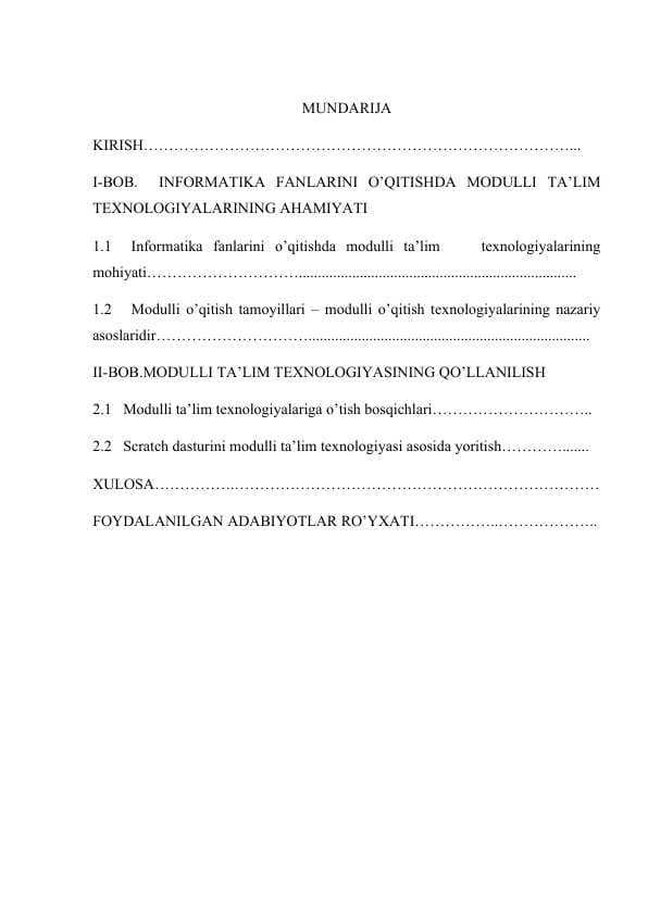 INFORMATIKA FANLARINI O’QITISHDA MODULLI TA’LIM TEXNOLOGIYALARINING AHAMIYATI