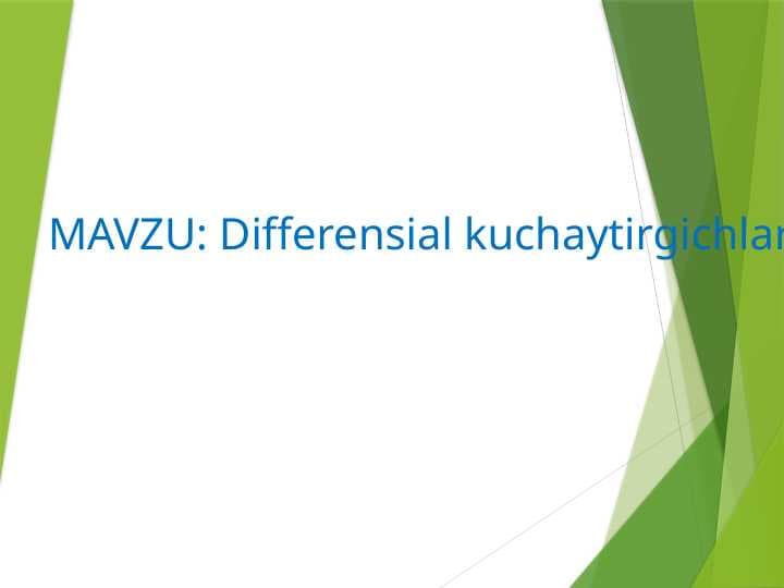Differensial kuchaytirgichlar