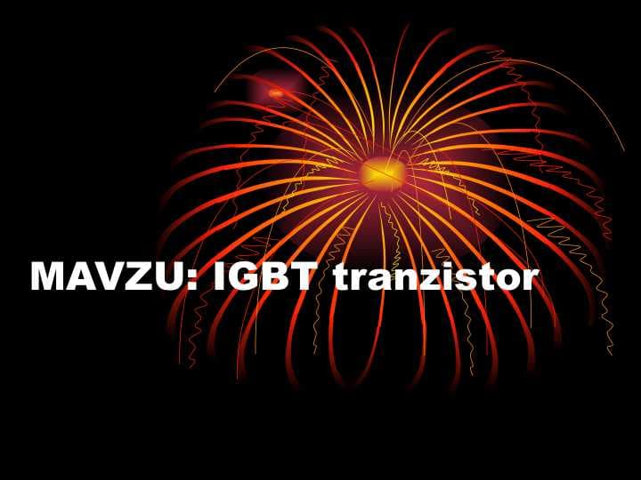 IGBT tranzistor