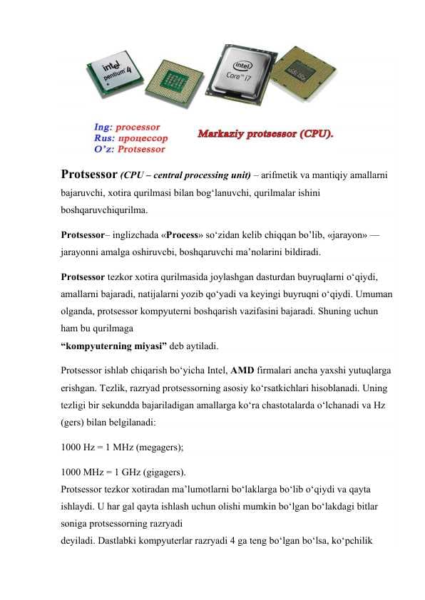 Protsessor