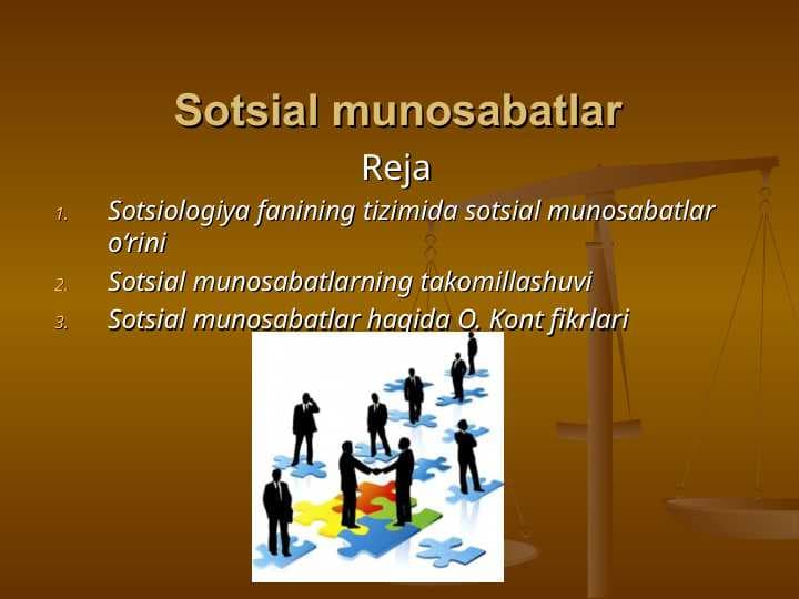 Sotsial munosabatlar