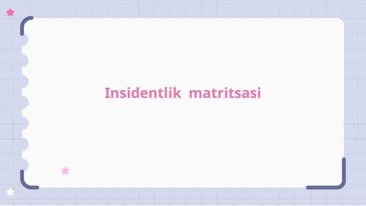 Insidentlik  matritsasi