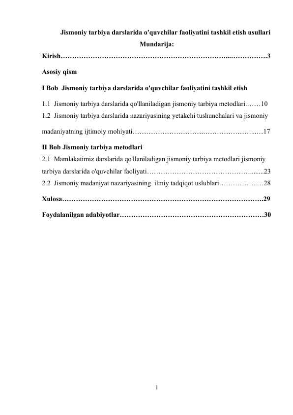 Jismoniy tarbiya darslarida o'quvchilar faoliyatini tashkil etish usullari