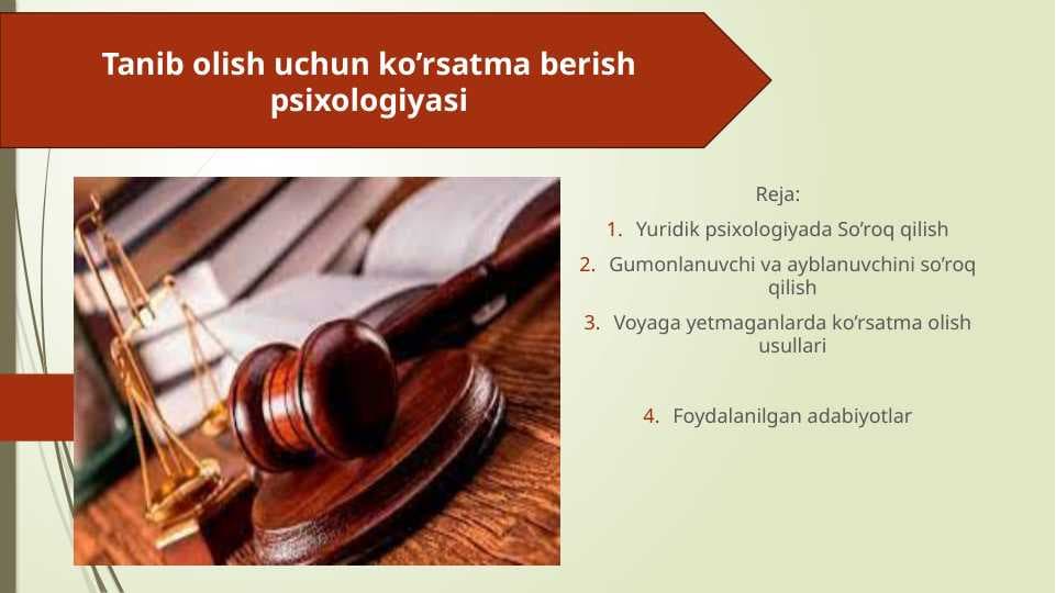 Tanib olish uchun ko’rsatma berish psixologiyasi 30.pptx