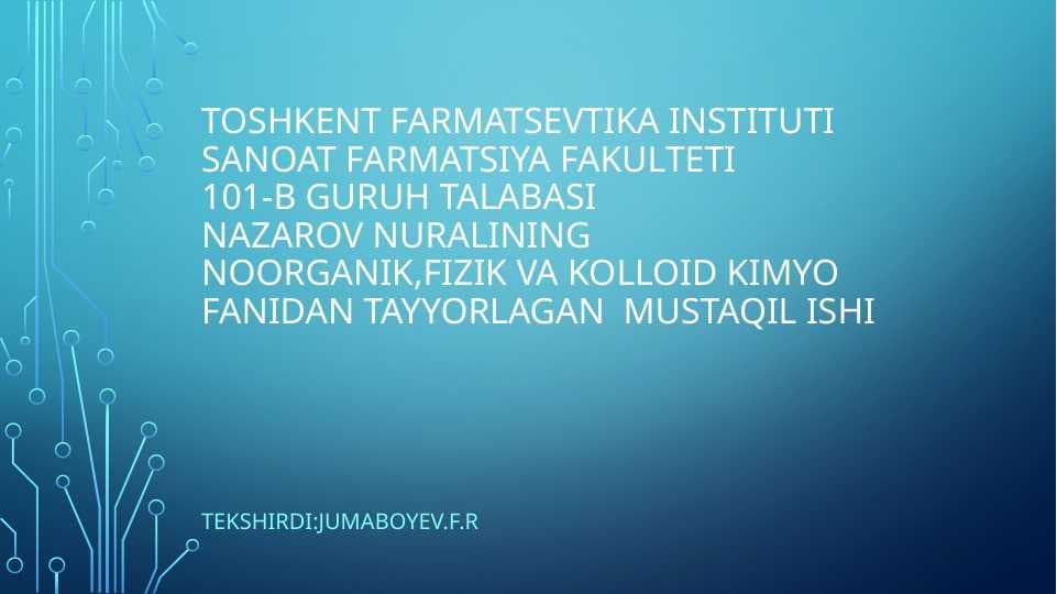 Kristall panjara turlari . Metallar va ion birikmalarning tuzilishi