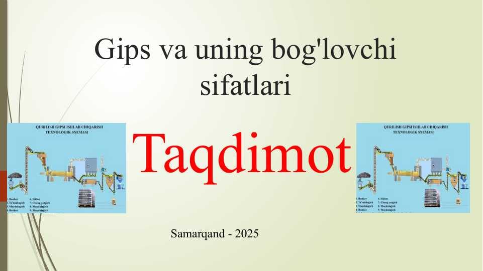 Gips va uning bog'lovchi sifatlari
