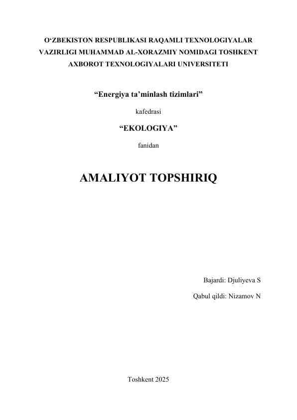 Atrof-muhitga ta’sirini baholash