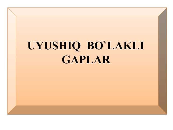 UYUSHIQ  BOLAKLI  GAPLAR