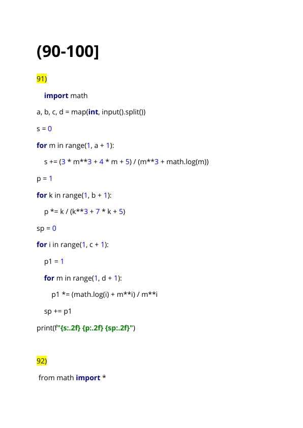 algo ubtuid uz masala yechimlari 90-100